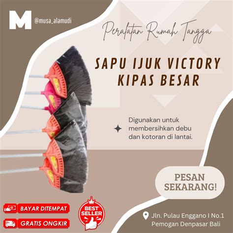 Jual Sapu Ijuk Kipas Besar Selebriti Victory 2 Singa Tidak Rontok