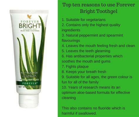 The 10 Reasons You Should Use Forever Bright Toothgel Forever Bright Toothgel Aloe Vera Gel