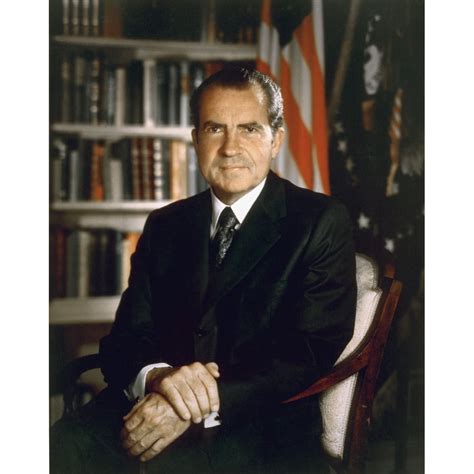 President Richard Nixon In An Official Portrait Taken In The Oval