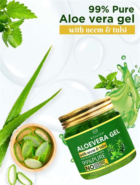 Buy NEWISH ALOE VERA GEL FOR FACE ENRICHED WITH TULSI NEEM FOR FACE