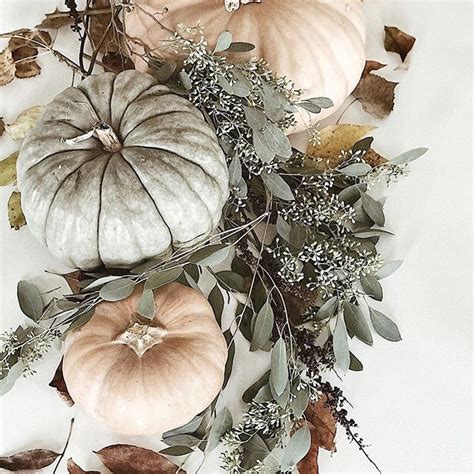 Easy Nature Inspired Fall Tablescape Pumpkins Eucalyptus