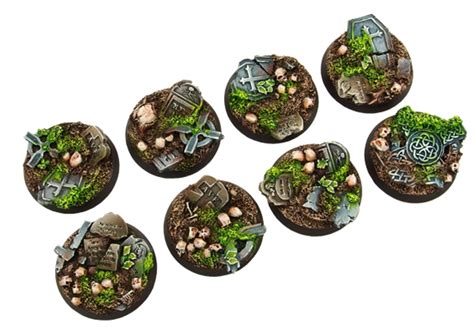 Micro Art Studio Graveyard Bases Round 32mm 4 Figures For Sale