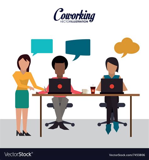 Coworking Icon Design Royalty Free Vector Image