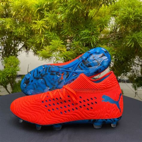 Jual Sepatu Bola Puma Future 19 1 Netfit Red Blast Blue FG Shopee