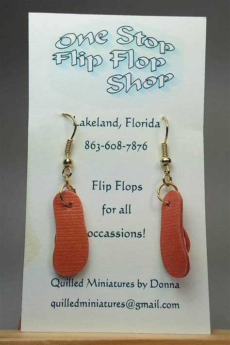 Flip Flop Dangle Earrings Etsy