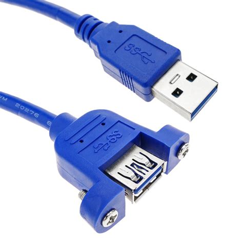 Câble Rallonge Usb 3 0 Encastré Pour Panneau 50 Cm Type A Mâle à Femelle Cablematic