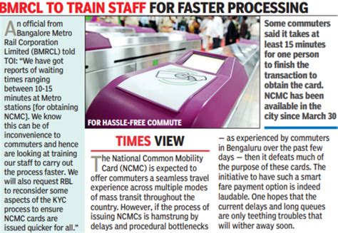 Bengaluru Metro Stations See Long Queues For Common Mobility Cards