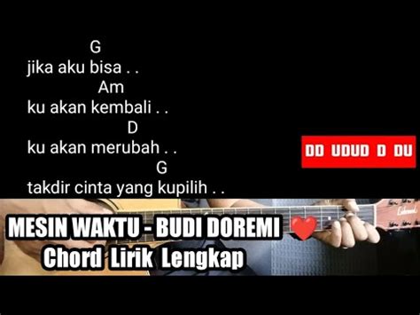 Kunci Gitar MESIN WAKTU BUDI DOREMI Chord Lirik And Strumming