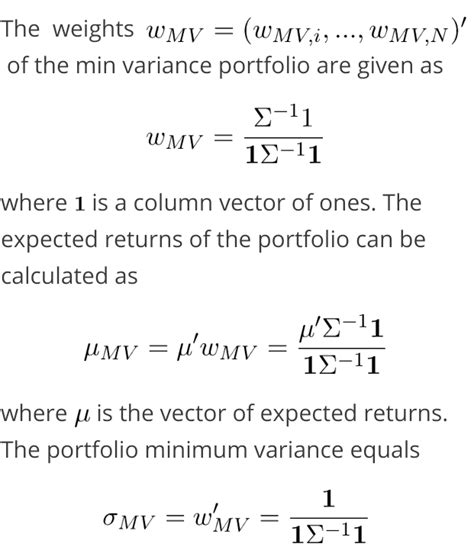 Geige Caius Radium calcular carteira de variancia minima Oberflächlich