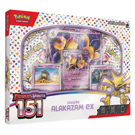 Box Pok Mon Cole O Escarlate E Violeta 151 Alakazam Ex