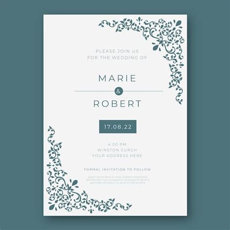 Free Vector Creative Formal Wedding Invitation Formal Wedding