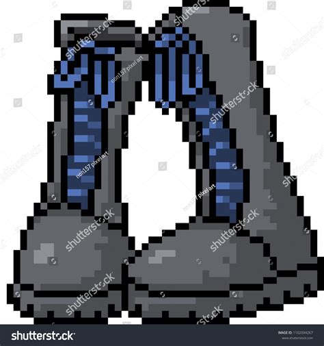 vector pixel art boots fashion isolated cartoon #Ad , #Ad, #art#pixel# ...