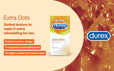 Buy Durex Extra Dotted Condoms For Men 10 Count Ribbed And Dotted