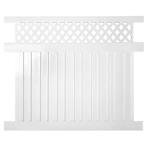 Weatherables Clearwater 6 Ft H X 8 Ft W White Vinyl Privacy Fence