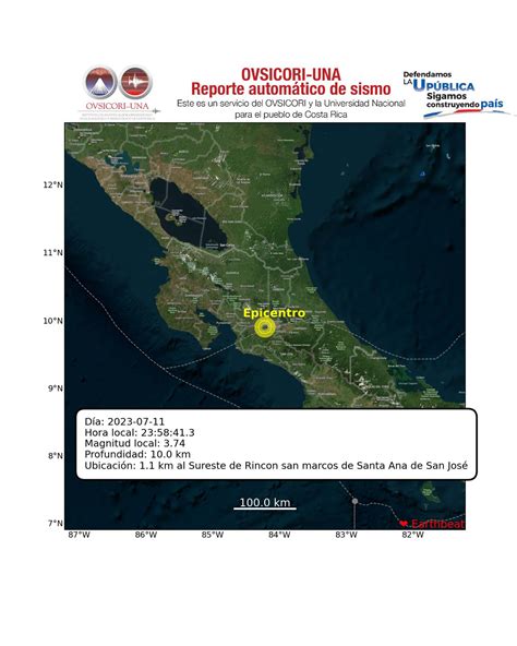 Temblor de 3 7 se siente en Costa Rica La Nación