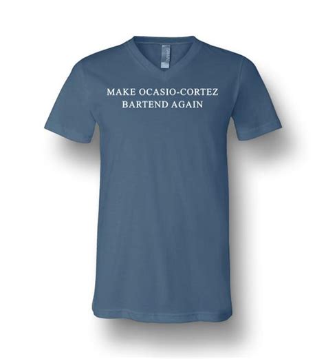 Make Alexandria Ocasio Cortez Bartender Again Canvas Unisex V Neck T