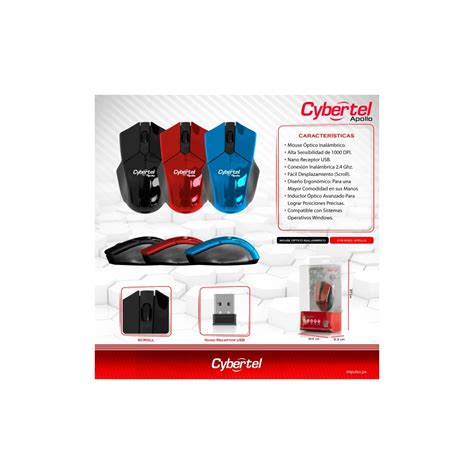 Mouse Inalambrico Cybertel Apollo Cyb M303