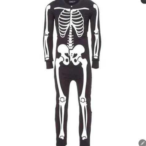 Silk Unisex Skeleton Dress Adult Halloween Costume Size Medium At