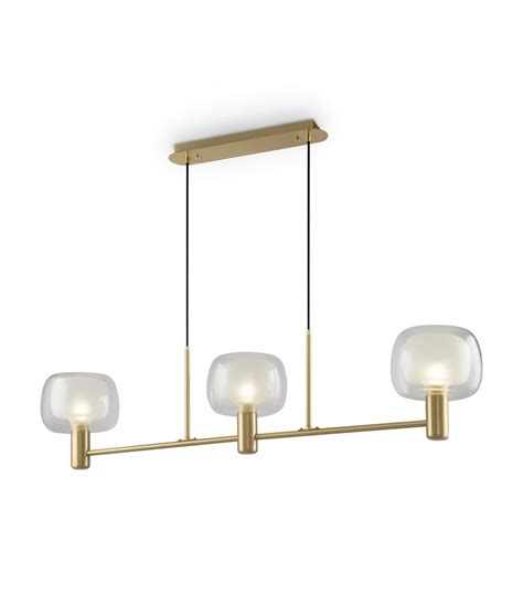 Goldfarbene Lineare Lampe Mit 3 Lichtern VISION