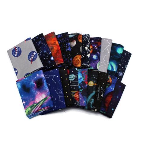 10 Fat Quarters Outer Space Astronomy Solar System Stars Planets