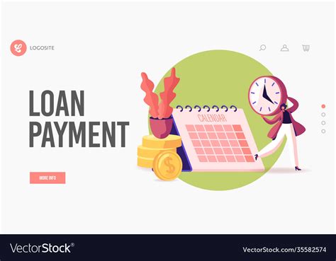 Pay Check Salary Or Payroll Landing Page Template Vector Image