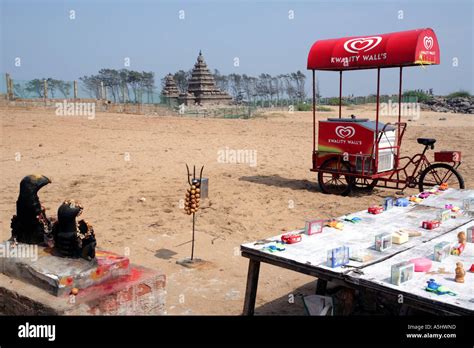 Scene from the beach in Mamallapuram, India Stock Photo - Alamy