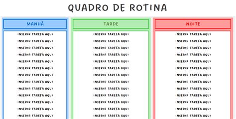 Quadro De Rotina Para Imprimir Gr Tis Smart Planilhas The Best Porn