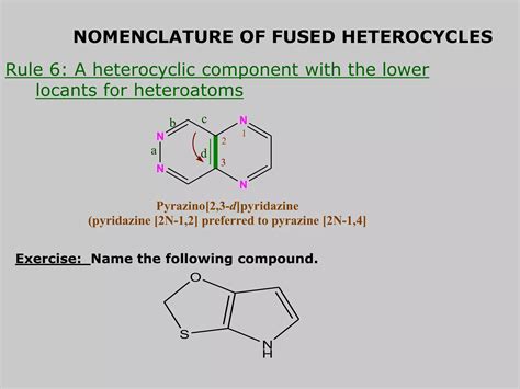 Nomenclature Of Heterocyclic Compound Ppt