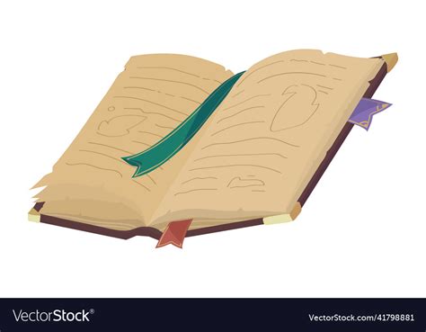 Antique Open Book Royalty Free Vector Image Vectorstock