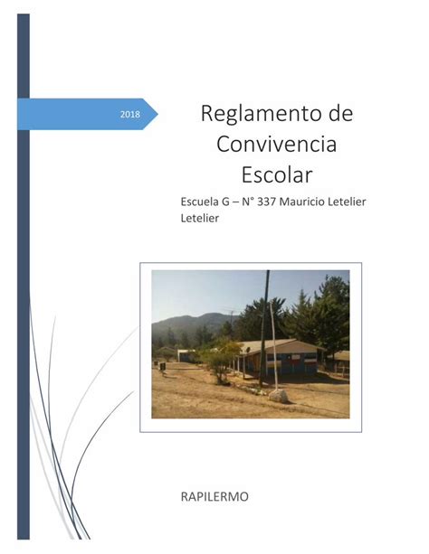 Pdf Reglamento De Convivencia Escolar La Educaci N