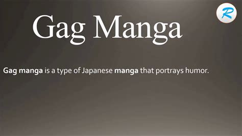 How To Pronounce Gag Manga YouTube