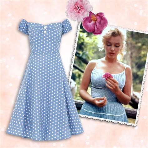 Vintage Glamour Retro Vintage Everyday Cosplay Blue Polka Dot Dress