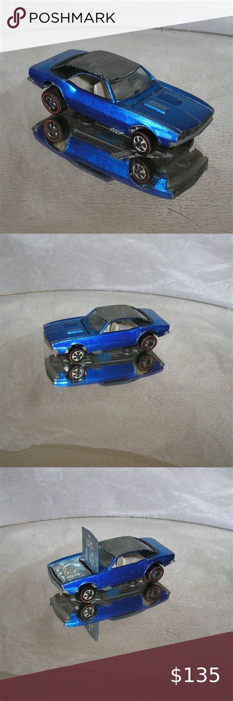 Hot Wheels Redline Custom Camaro Blue/ White Int. (1968) | Custom ...