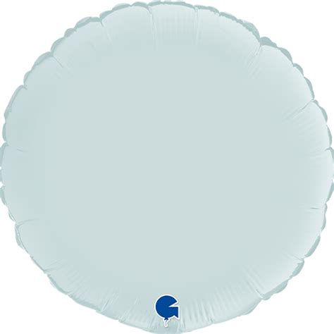 Plain Satin Circle Foil Balloon Pastel Blue Mgc Wholesale