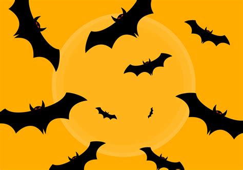 Halloween background. Bats flying in full moon night. 28571238 Vector Art at Vecteezy