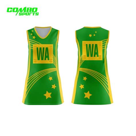 Customized Full Sublimation A Line Netball Dresses No Moq China