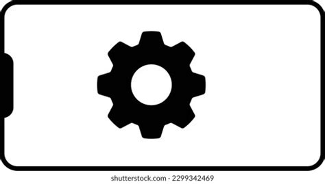 Setting Preference Option Configuration Gear Outline Stock Vector