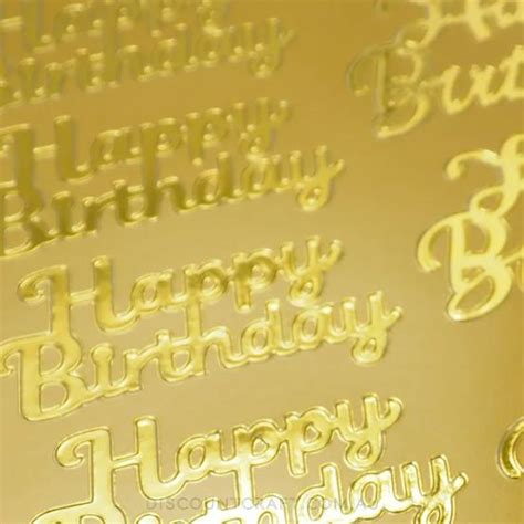 Happy Birthday Stickers - Gold Foil 1 Sheet - Discount Craft