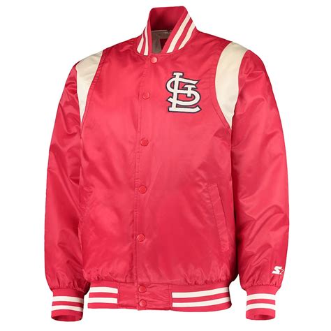 Starter Satin St Louis Cardinals Red And Cream Jacket Jackets Masters