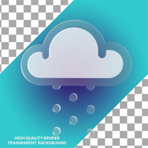 Ilustración de icono de tiempo de nieve y nube 3d Archivo PSD Premium