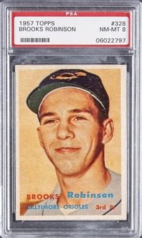 Lot Detail 1957 Topps 328 Brooks Robinson Rookie Card PSA NM MT 8