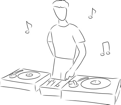 DJ Vector Hand Drawn Sketch 21726655 Vector Art At Vecteezy