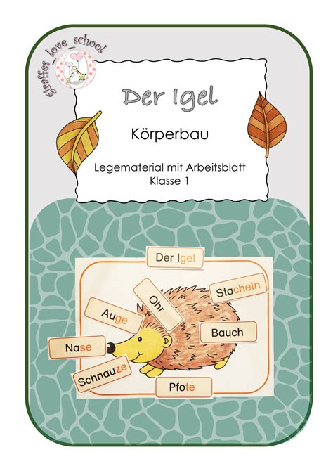 Grundschule Arbeitsbl Tter Igel