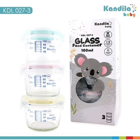 Jual Kandila Baby Glass Food Container Ml Isi Pcs Tempat Kaca