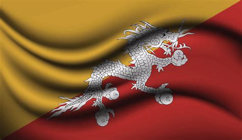 Bhutan Realistic waving Flag Design 3810609 Vector Art at Vecteezy