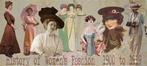 History of Womens Fashion - 1900 to 1919 - Glamour Daze