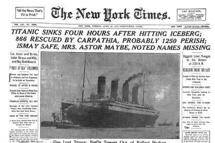 Top News Public Heres How The New York Times Covered The Sinking Of