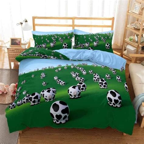 Housse De Couette X Cm Pi Ces D Vache L Herbe En Microfibre