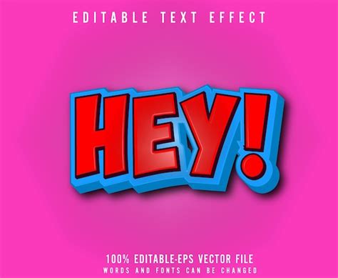 Hola Vector De Efecto De Texto Editable Vector Premium