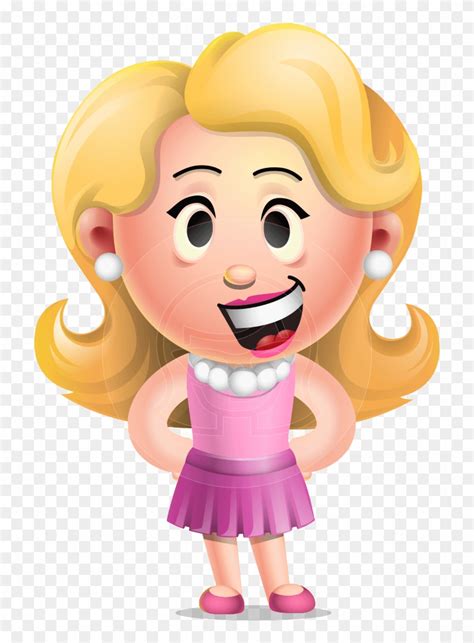 Chibi Cartoon Girl Vector 3d Character Aka Martha Blonde Blonde